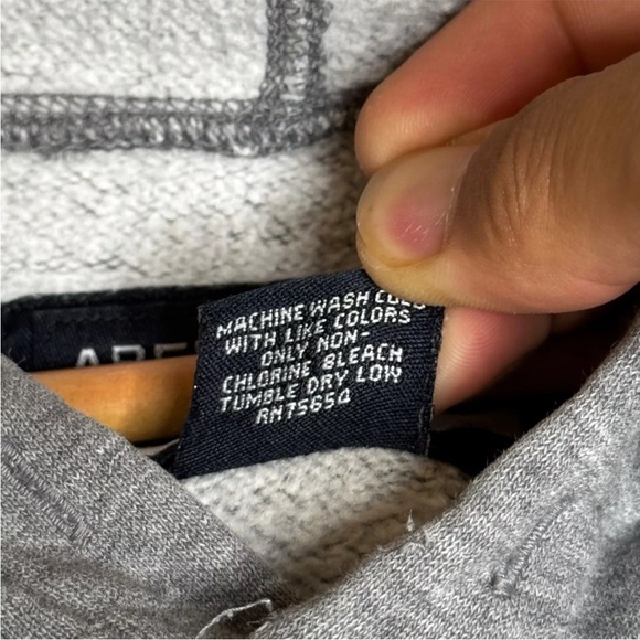 Vintage A&F Abercrombie & Fitch Gym Issue 90s Hoodie Sweatshirt Mens M Gray Y2K - Picture 8 of 12